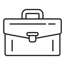 bank briefcase icon outline style vector